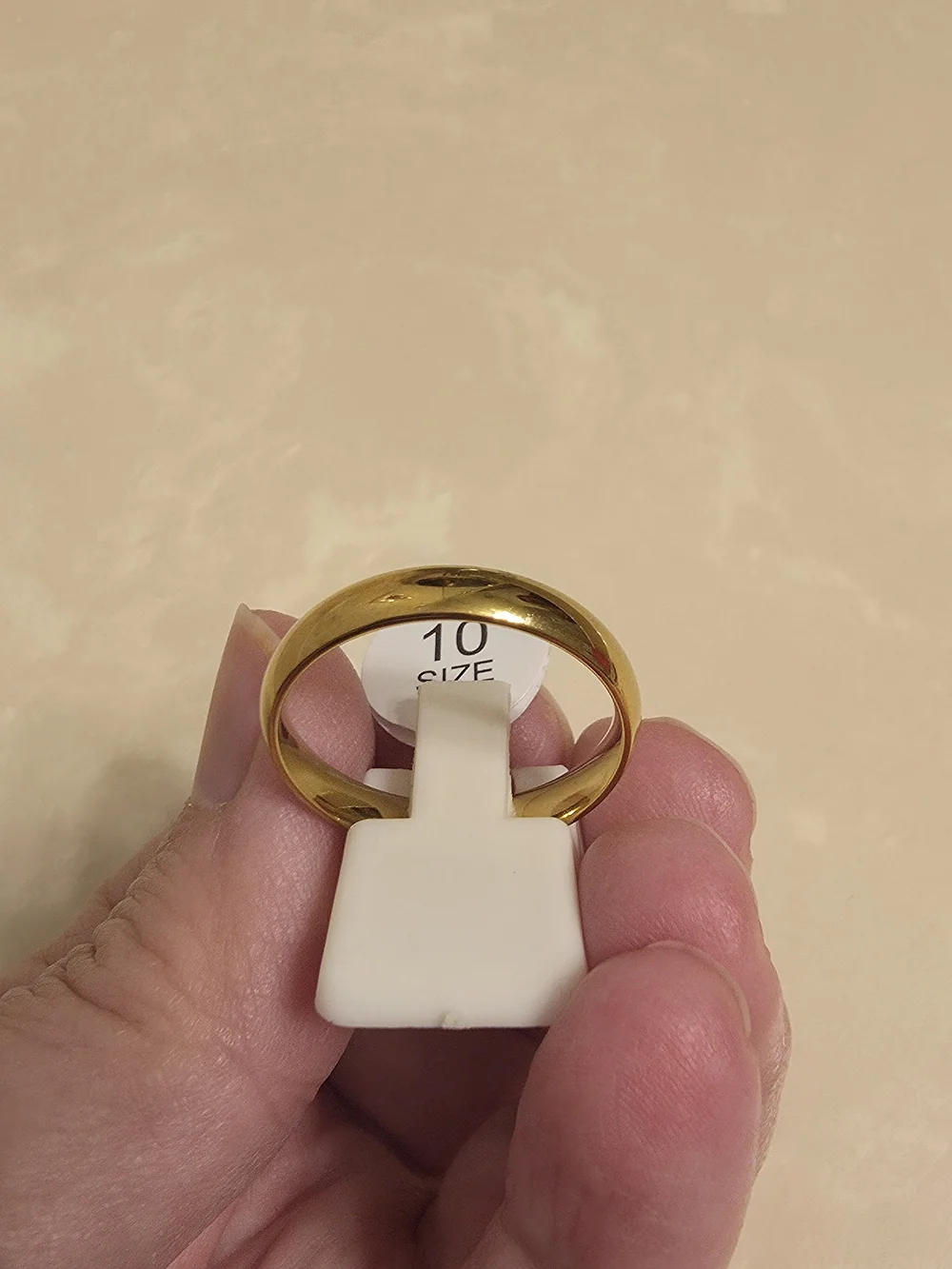 Men's Gold Ring Band Size 10